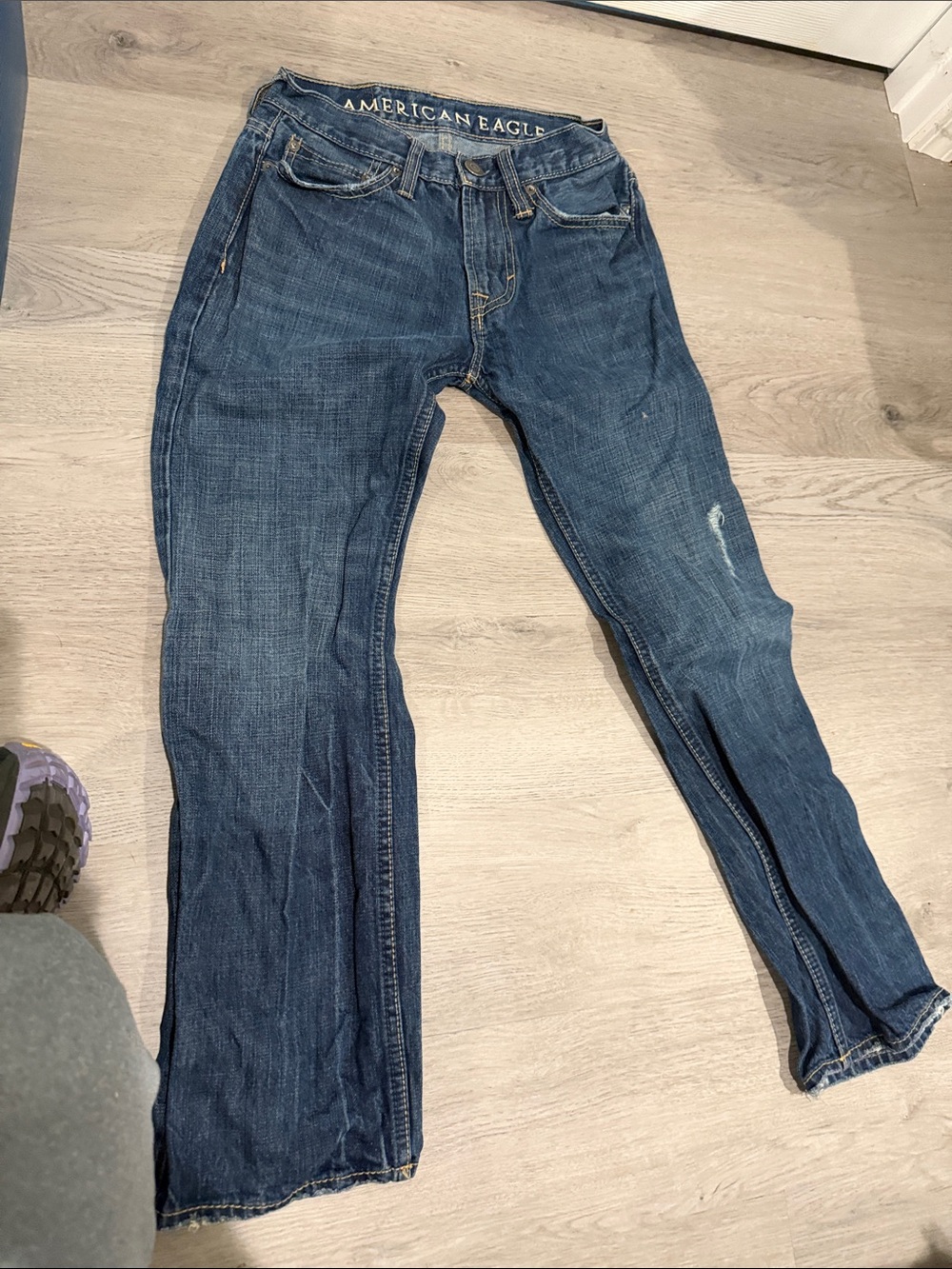 American Eagle Dark Indigo Straight Jeans